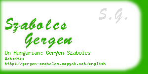 szabolcs gergen business card